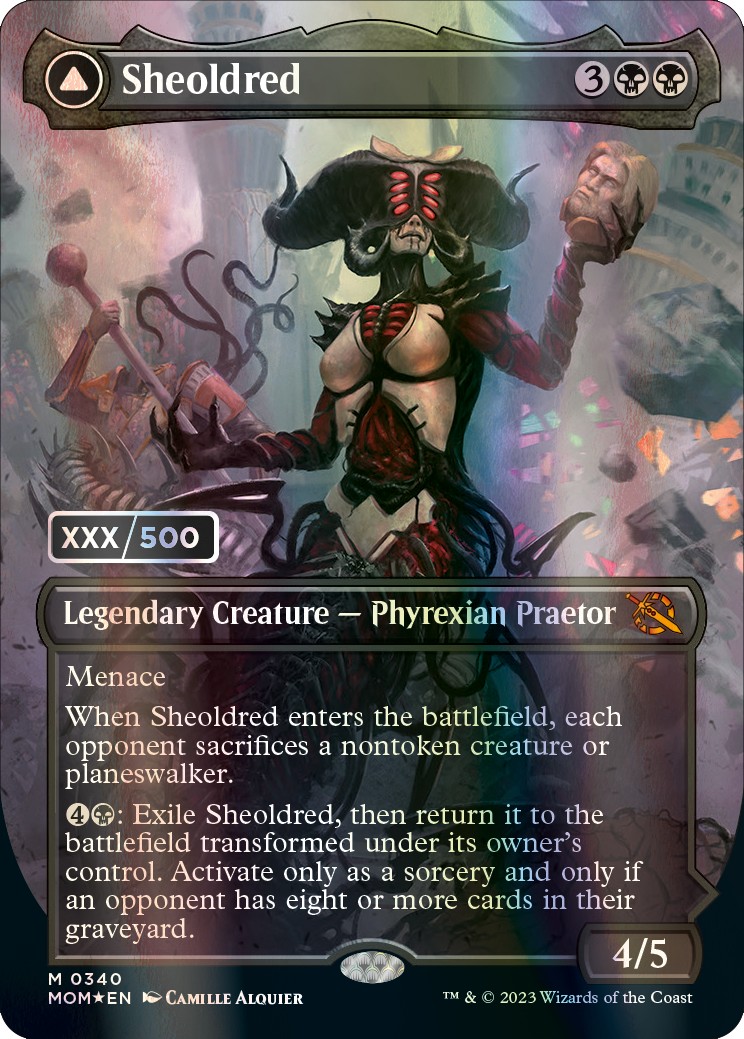 EX](ダブルレインボウFOIL)シェオルドレッド/Sheoldred《英語》【MOM】