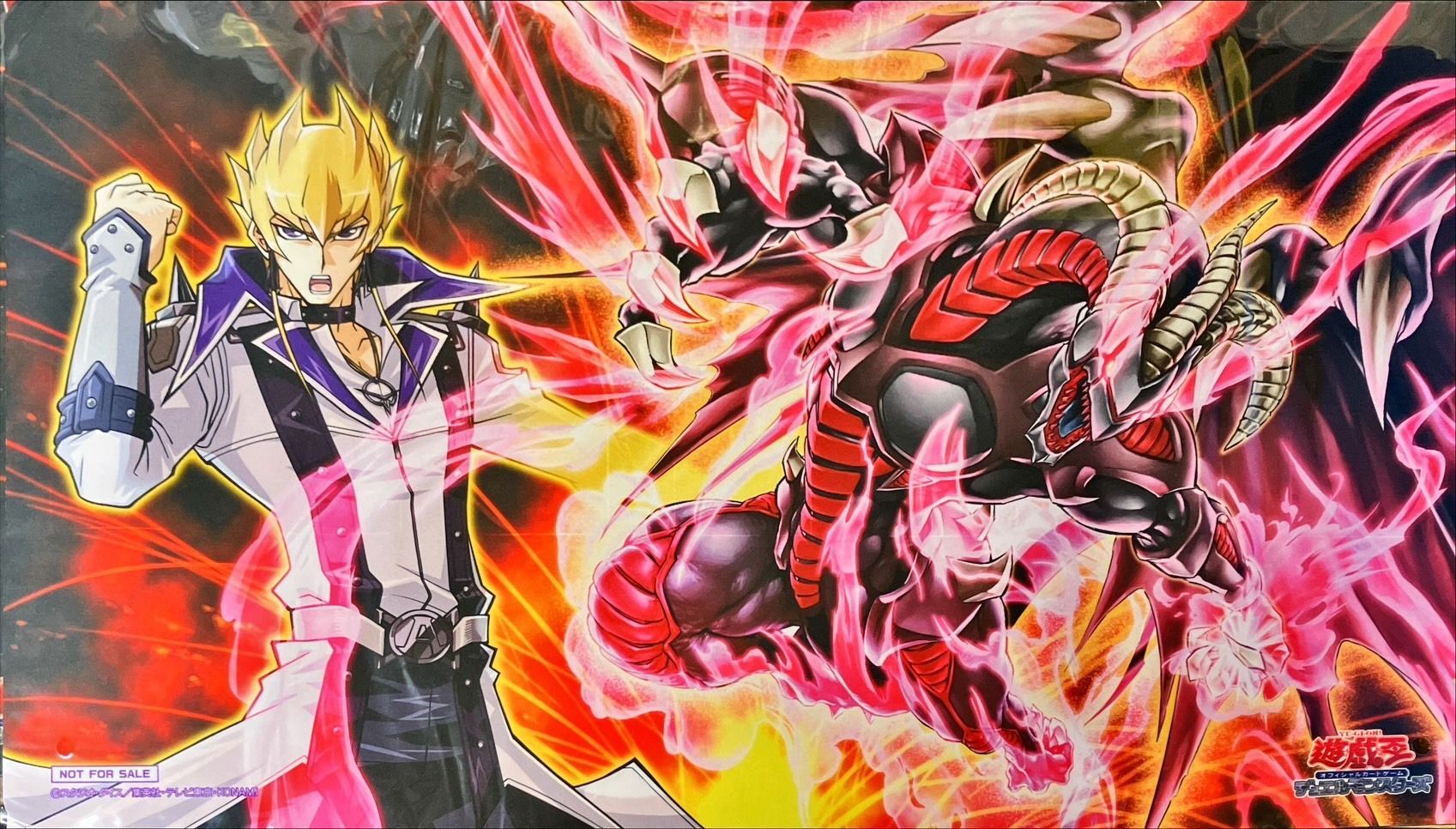 状態A-〕プレイマット『ジャックアトラス&スカーレッドデーモン(左下