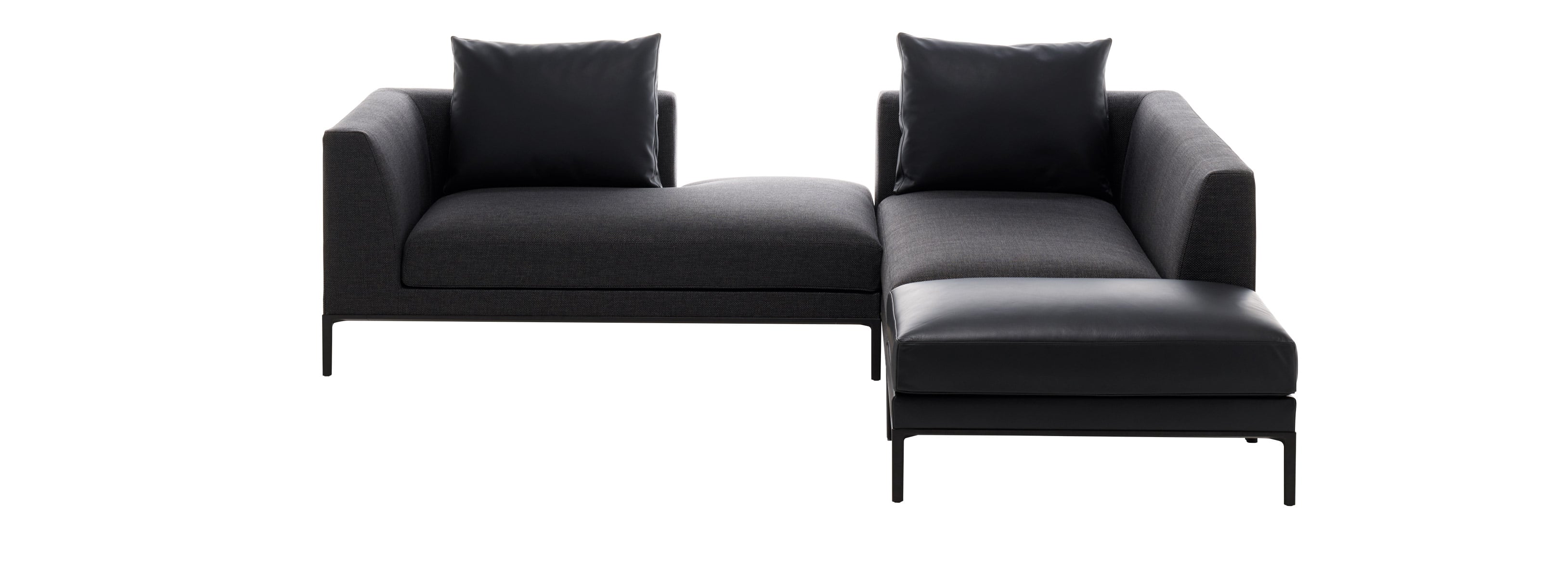 カッシーナ イクスシー ラウンジソファ ブラック 木製 アノニマス