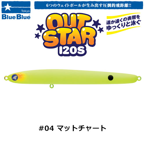 ブルーブルー(BlueBlue) アウトスター120S #04 マットチャート ☆お一