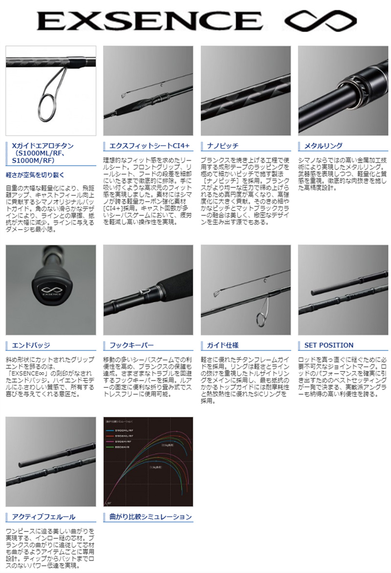 シマノ(SHIMANO) エクスセンス ∞(インフィニティ) S1000MRF エクス
