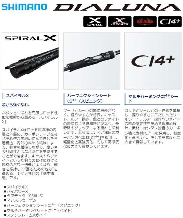 シマノ(SHIMANO) 18ディアルーナ B96M(ベイトモデル) ディアルーナ