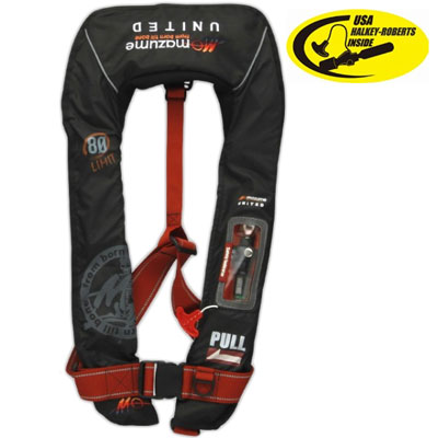 マズメ インフレータブル サスペンダー MZLJ-115-01 ブラック ☆ 特別