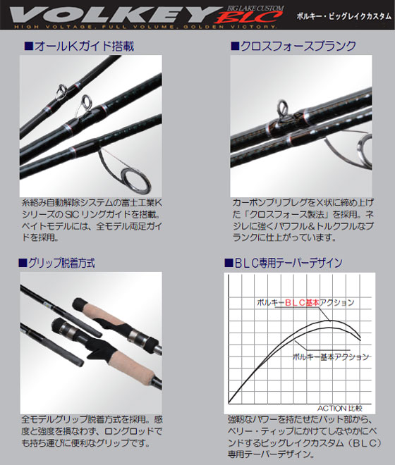 メジャークラフト ヴォルキー VKC-76X/BL ービッグレイクカスタム- (お