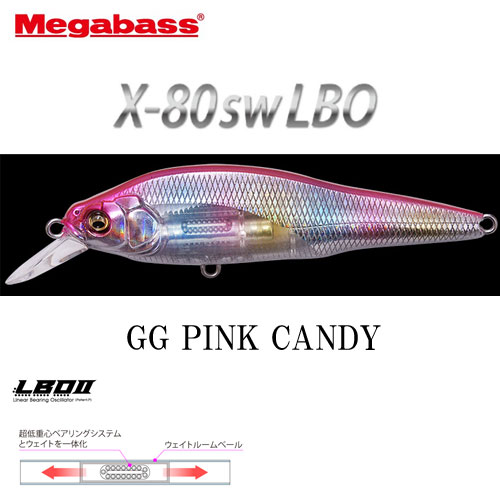 メガバス(MEGABASS) X-80SW LBO GG ピンクキャンディー X-80SW LBO