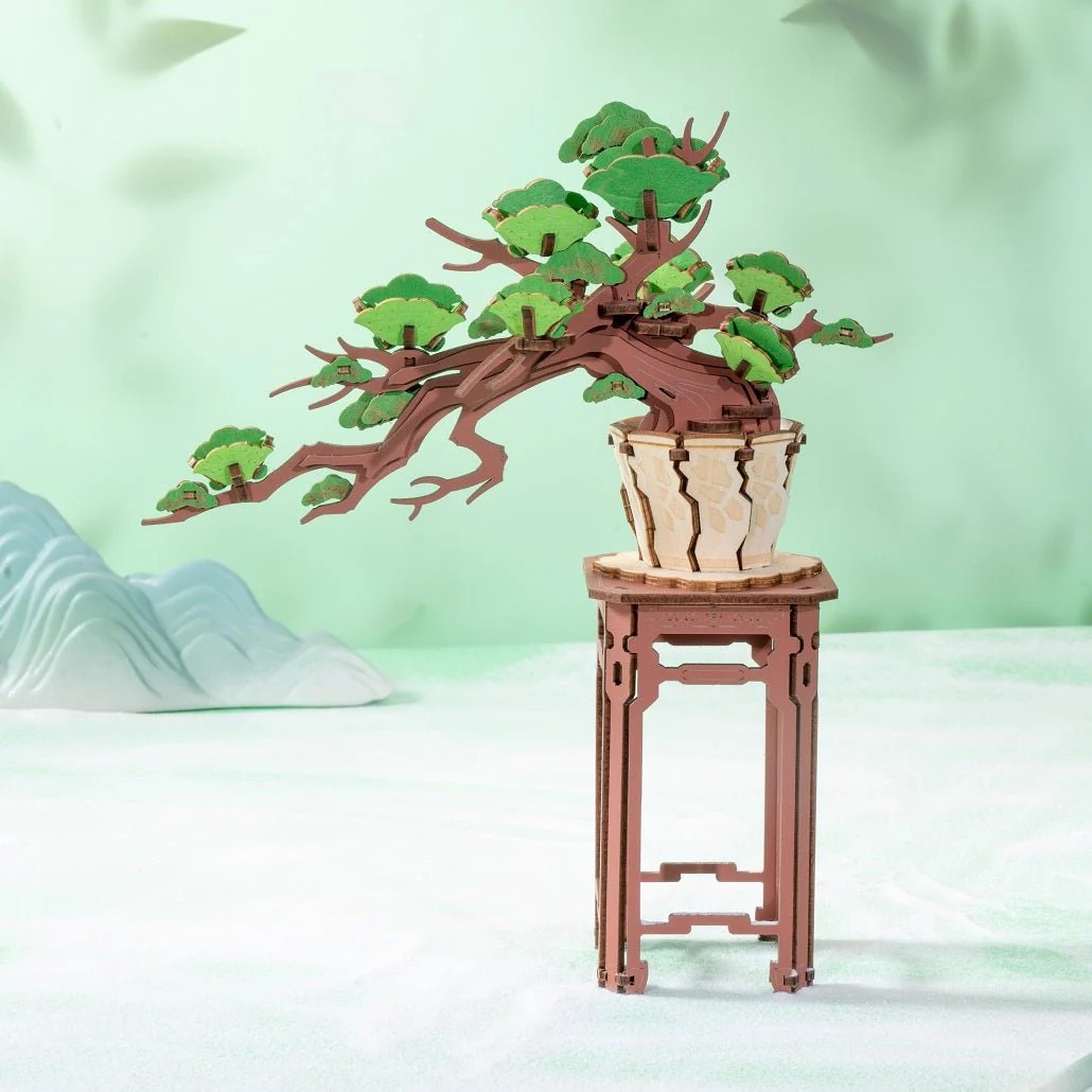 つくるんです 松 盆栽【TG510】 組立キット 知育玩具 工作 日本語説明