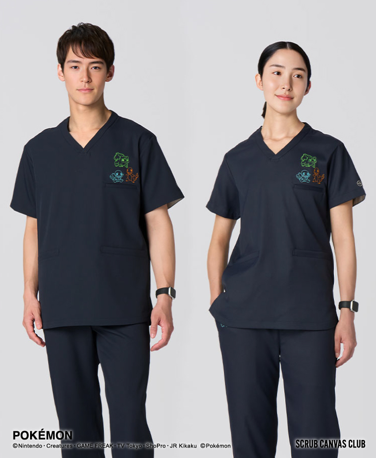 ポケモンスクラブトップス(男女兼用) | おしゃれ白衣のクラシコ公式通販
