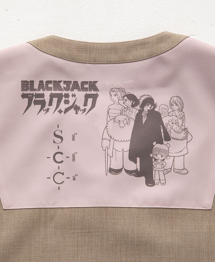 Scrub Canvas Club:ブラック・ジャックスクラブトップス(男女兼用