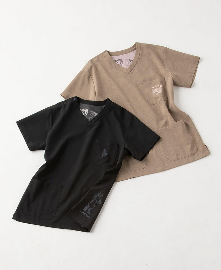 Scrub Canvas Club:ブラック・ジャックスクラブトップス(男女兼用