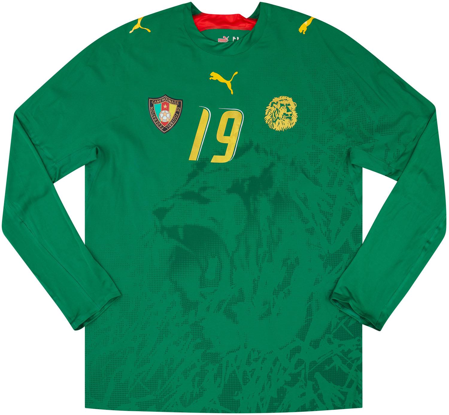 2006-07 Cameroon Match Issue Home L/S Shirt Mbia #19