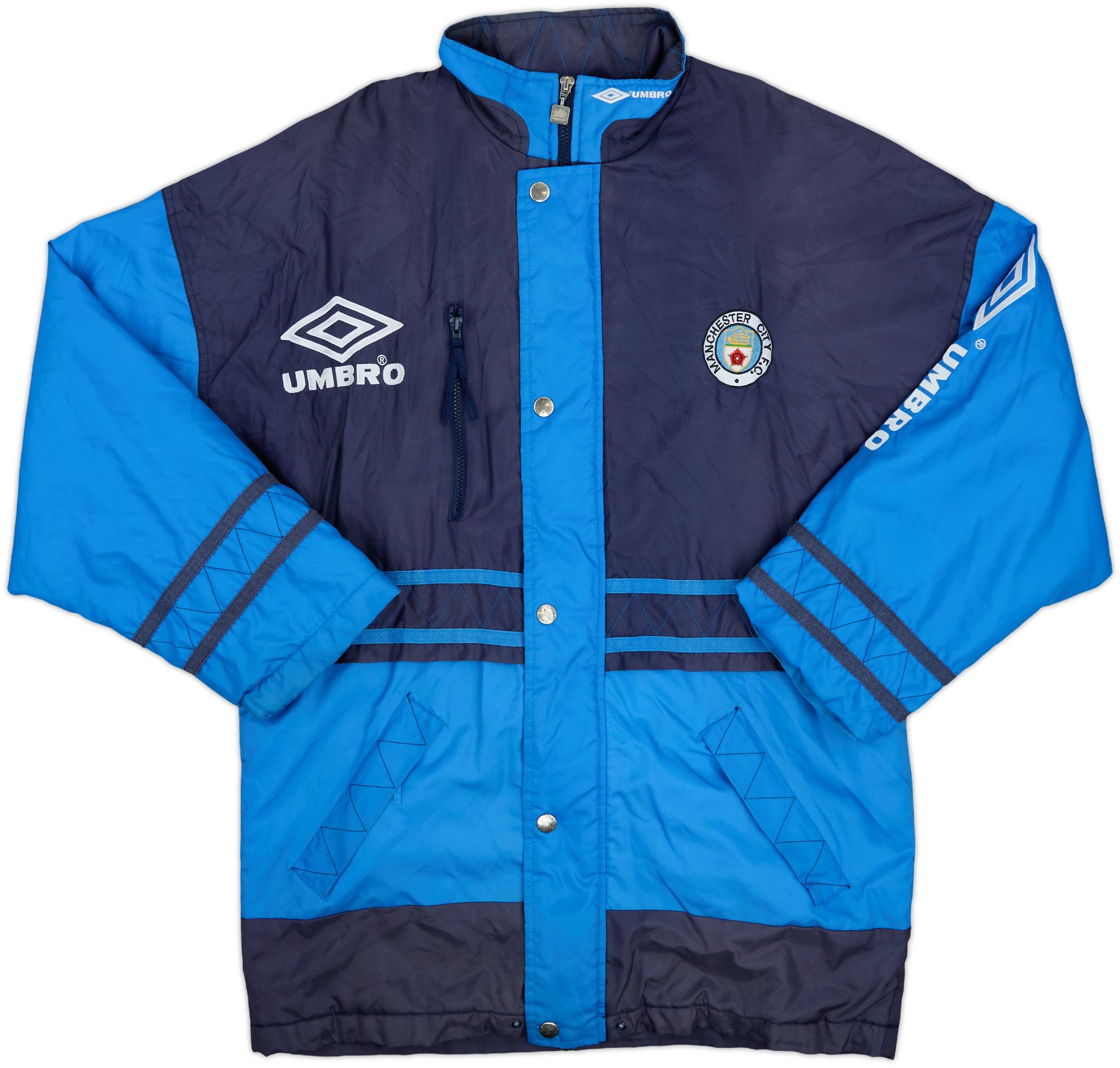 1995-97 Manchester City Umbro Padded Bench Coat - 9/10 - (S)