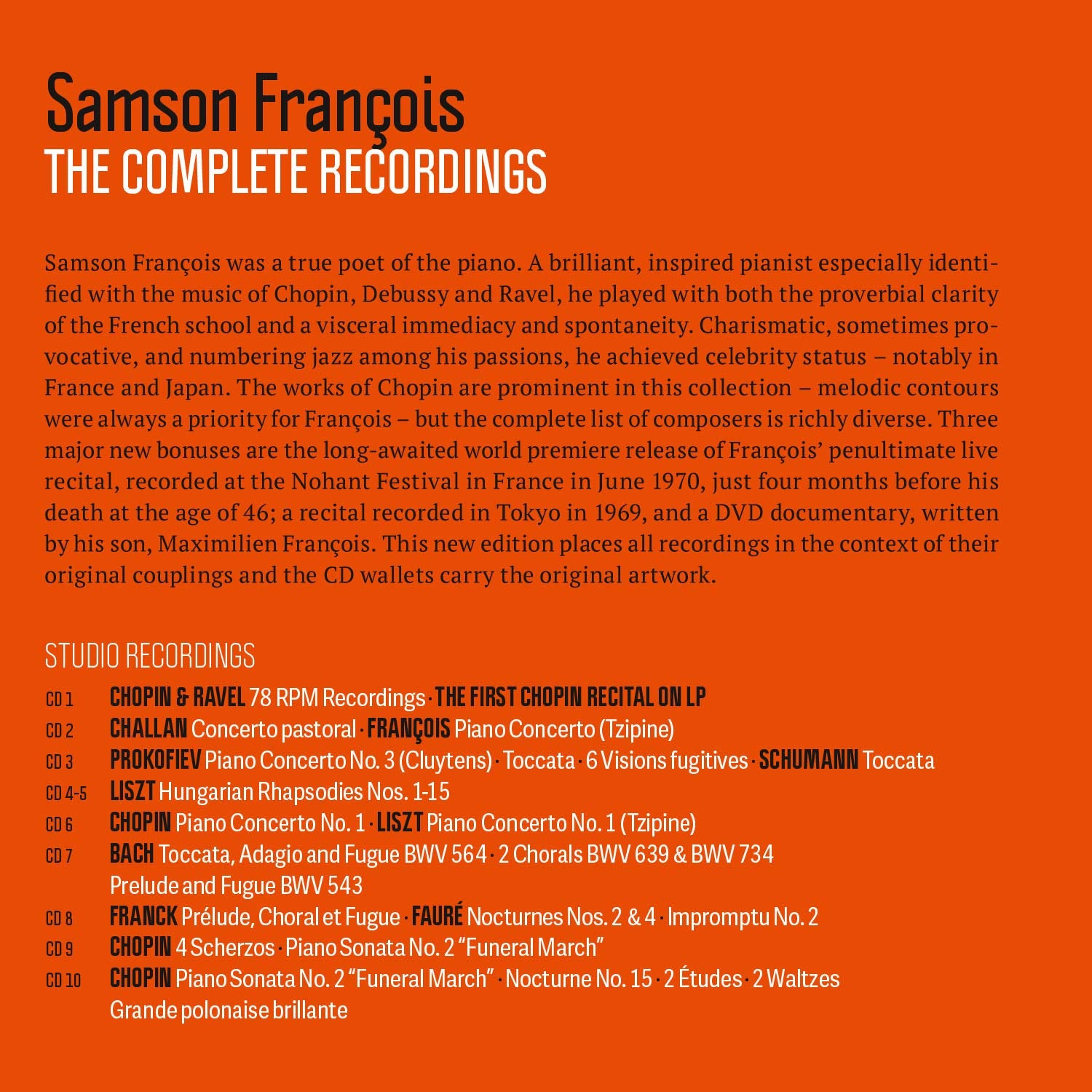 SAMSON FRANCOIS - THE COMPLETE RECORDINGS (54 CDS + 1 DVD