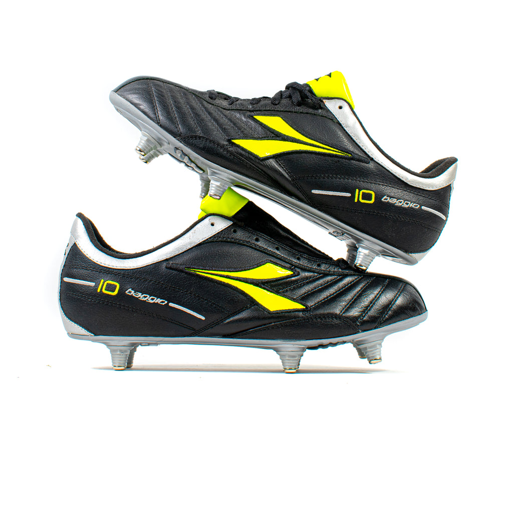 Diadora Roberto Baggio Classic Black Volt SG – Classic Soccer Cleats