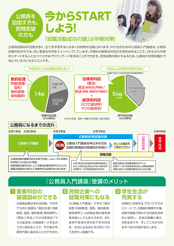 公務員入門講座｜資格にチャレンジ！｜中央大学生協