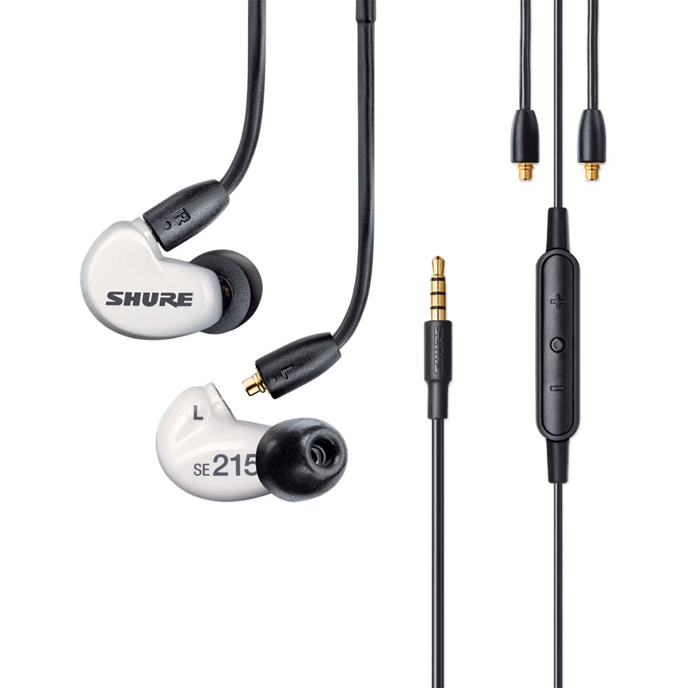 シュアー イヤホン SHURE SE215DYWH+UNI-A AONIC 215 高遮音性イヤホン