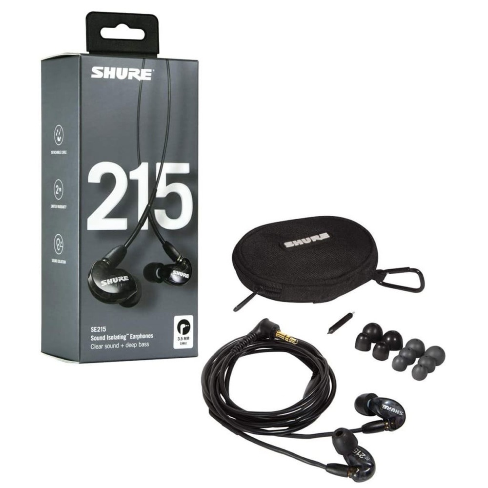 シュアー イヤホン SE215 SHURE SE215-K-A 高遮音性イヤホン トランス