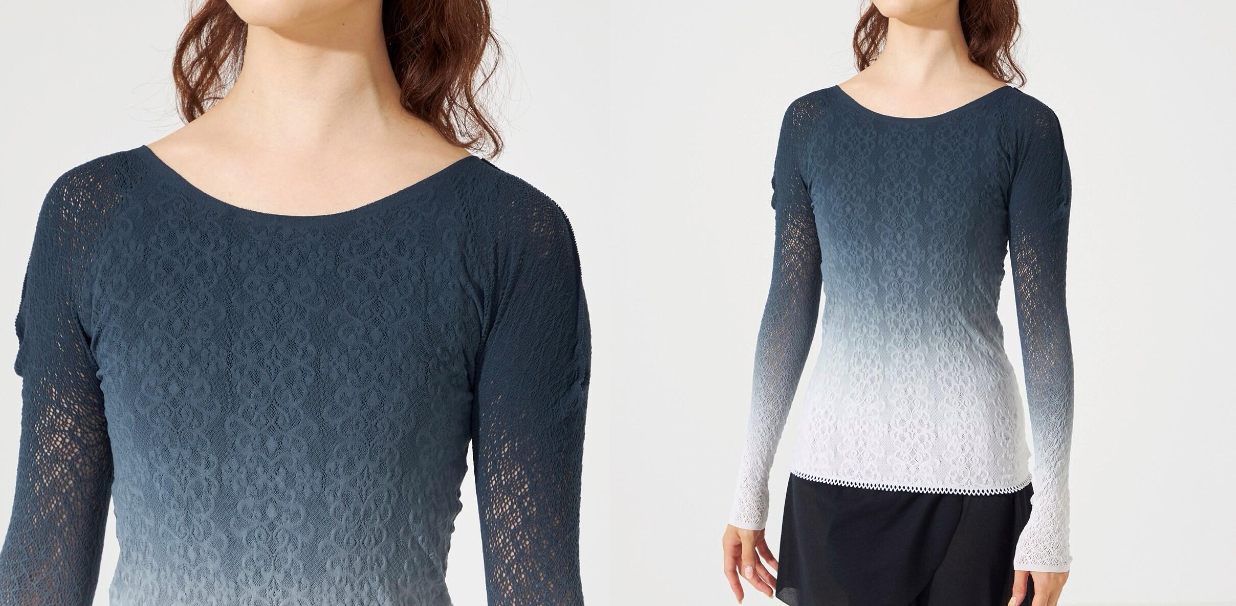 冬の重ね着もスッキリおしゃれに着こなせるノーソーイングニット