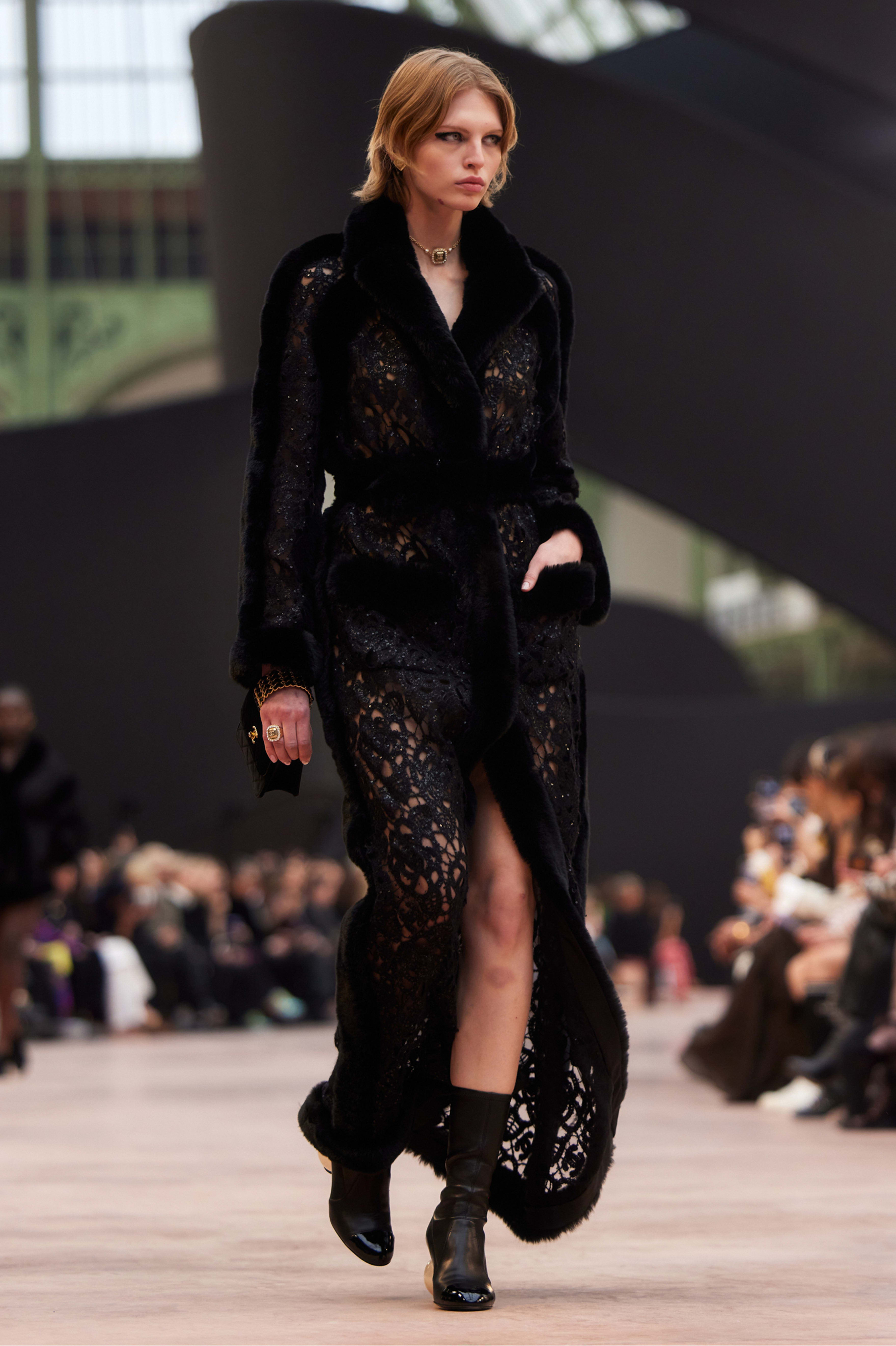 コート - スパンコール エンブロイダリー クロシェ ギピュール