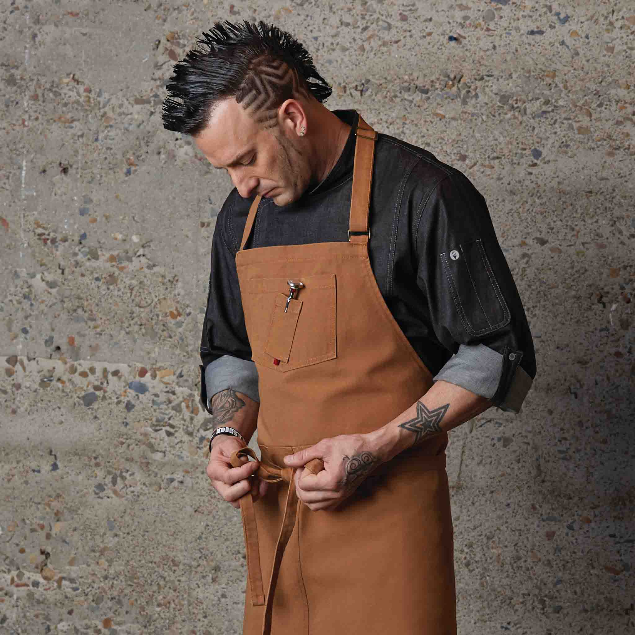 シェフワークス ロックフォード キャンバス ラージ ビブ エプロン