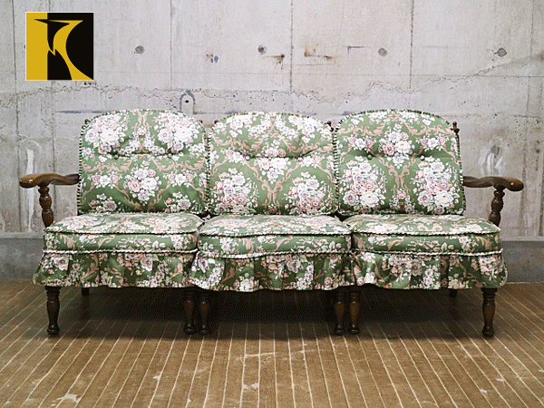 キツツキ】飛騨産業 HIDA 穂高 3人掛けソファ ファブリック 布地 出張