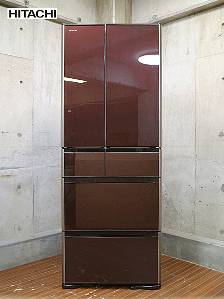 HITACHI】日立ノンフロン対応 6ドア 冷凍冷蔵庫 真空チルド フレンチ