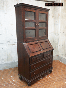 松本民芸家具】松民 ライティングビューロー ブックケース 本棚 デスク