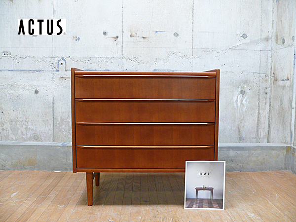 ACTUS】アクタス H.W.F マホガニー チェスト ベッドサイド 北欧風 出張