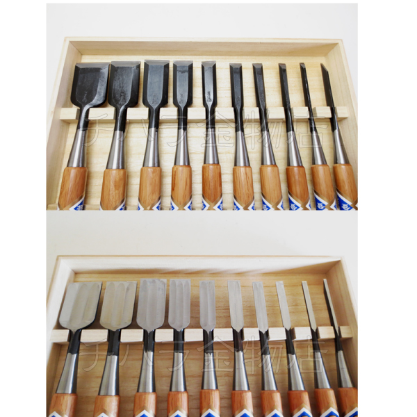 菊弘丸 追入れ組鑿 赤樫柄三つ裏 | チハラ金物店