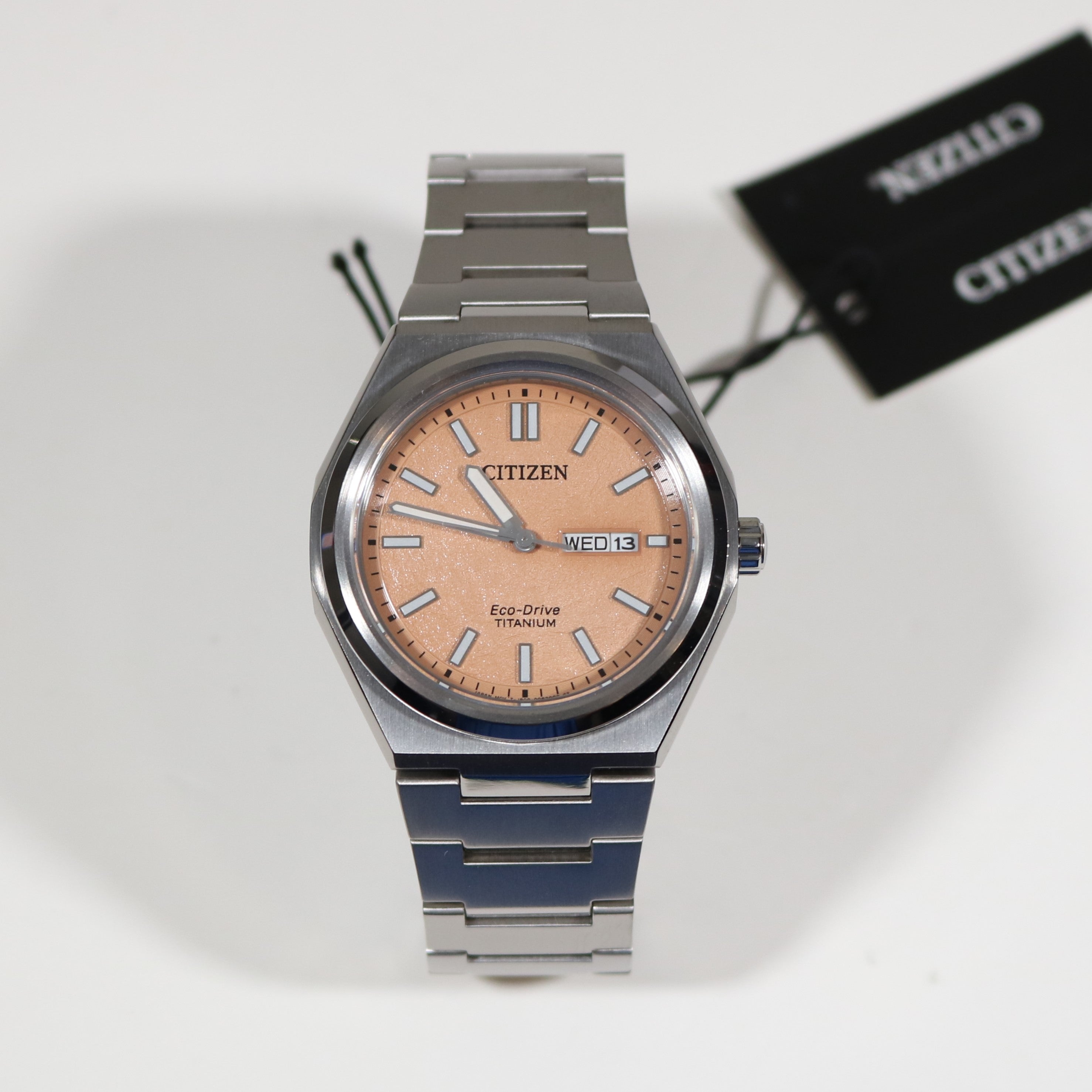 Citizen Eco-Drive Super Titanium Orange Dial Men's Watch AW0130