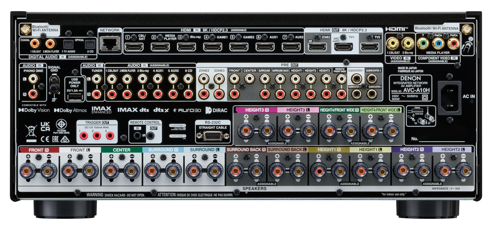 Denon AVC-A10H 8K AV Amplifier - 13.4 Channel - CINE-CRAFT