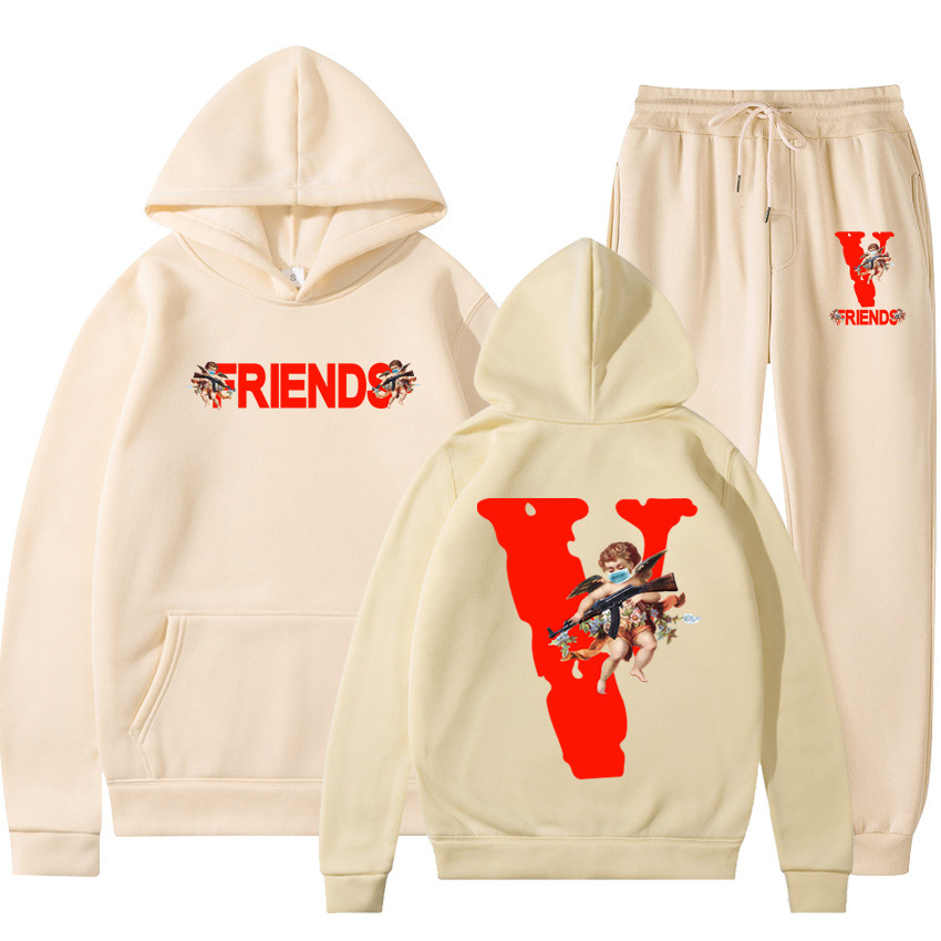 VLONE FRIENDS angel big V setup Hoodie and Pants Set ユニセックス