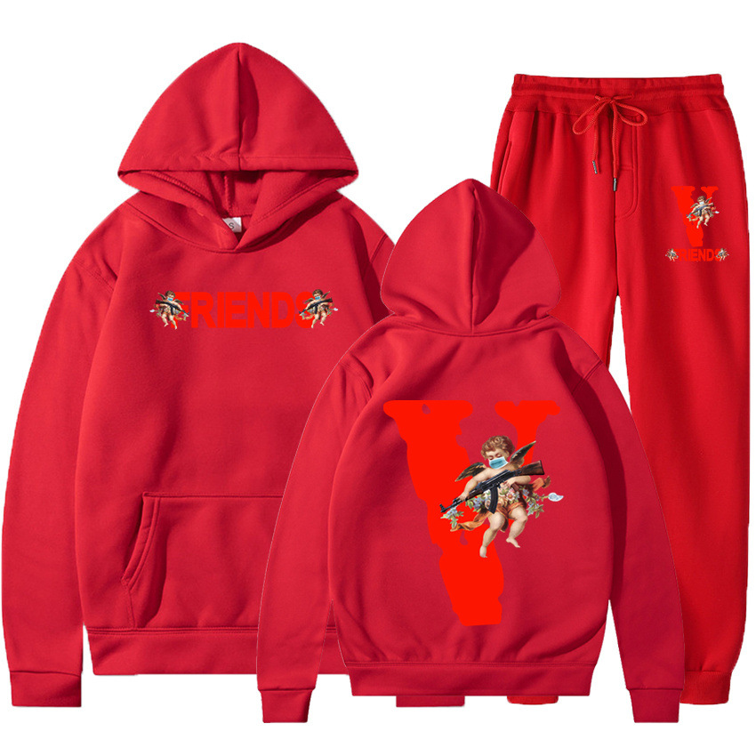 VLONE FRIENDS angel big V setup Hoodie and Pants Set ユニセックス