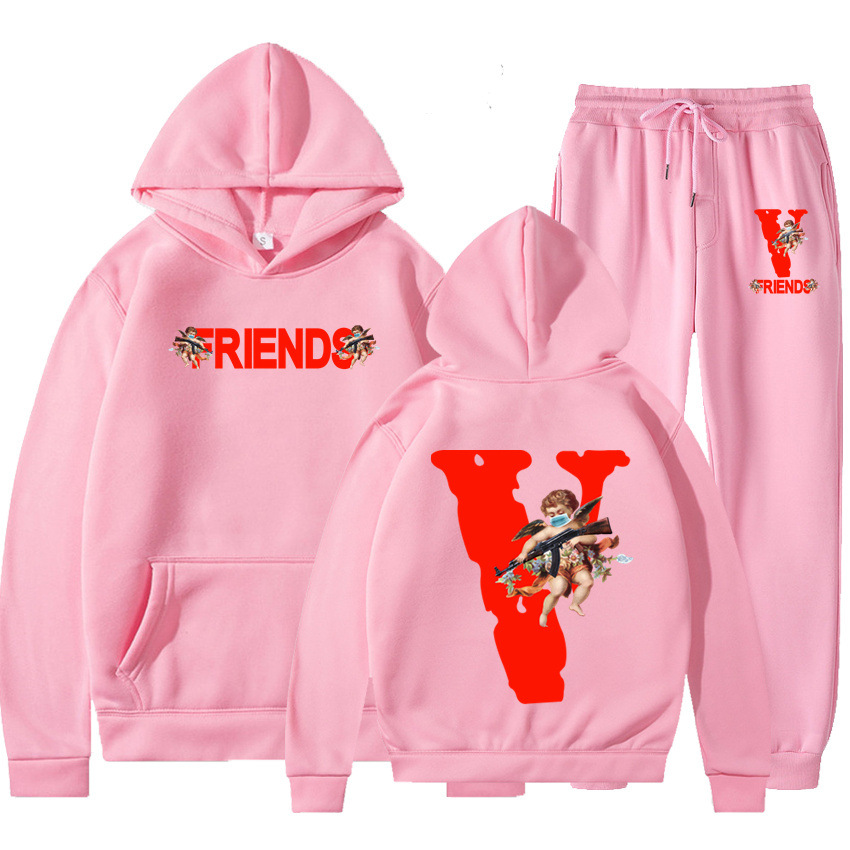 VLONE FRIENDS angel big V setup Hoodie and Pants Set ユニセックス