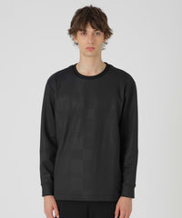 BLACK lab.】エンボスシャドーチェックカットソー（カットソー