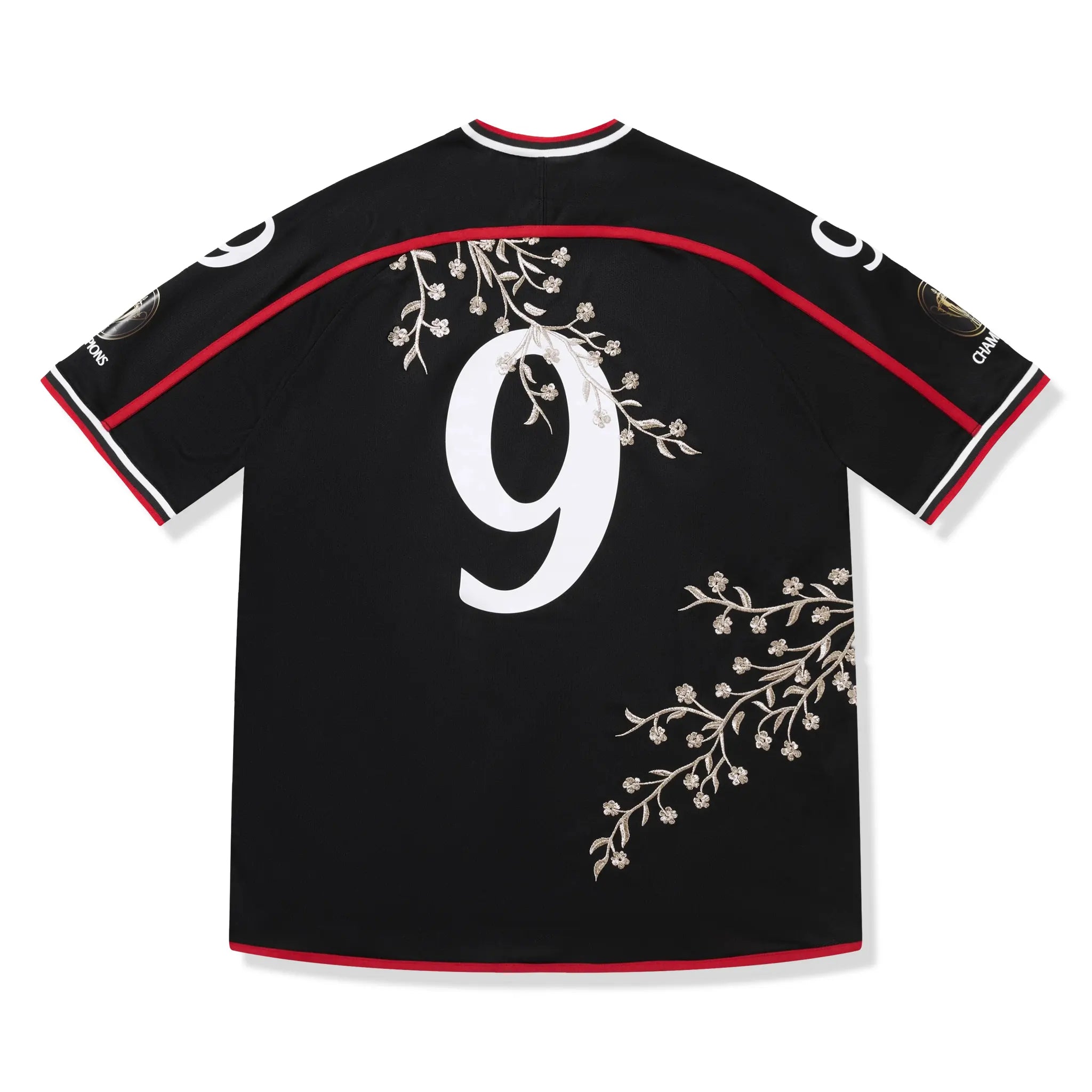 Supreme Floral Black Soccer Jersey (FW25) | FW25KN52-BLACK