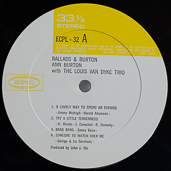 アン・バートン/バラッズ＆バートン｜🔴レコード/ジャズ-ボーカル