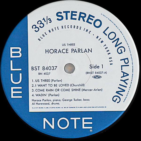 ホレス・パーラン（p）/アス・スリー｜🔴レコード/ジャズ-BLUE NOTE