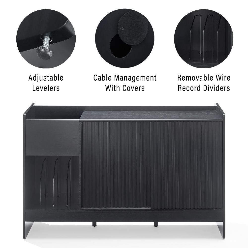 ARDEN RECORD PLAYER CABINET WITH VINYL STORAGE | Crosley Furniture
