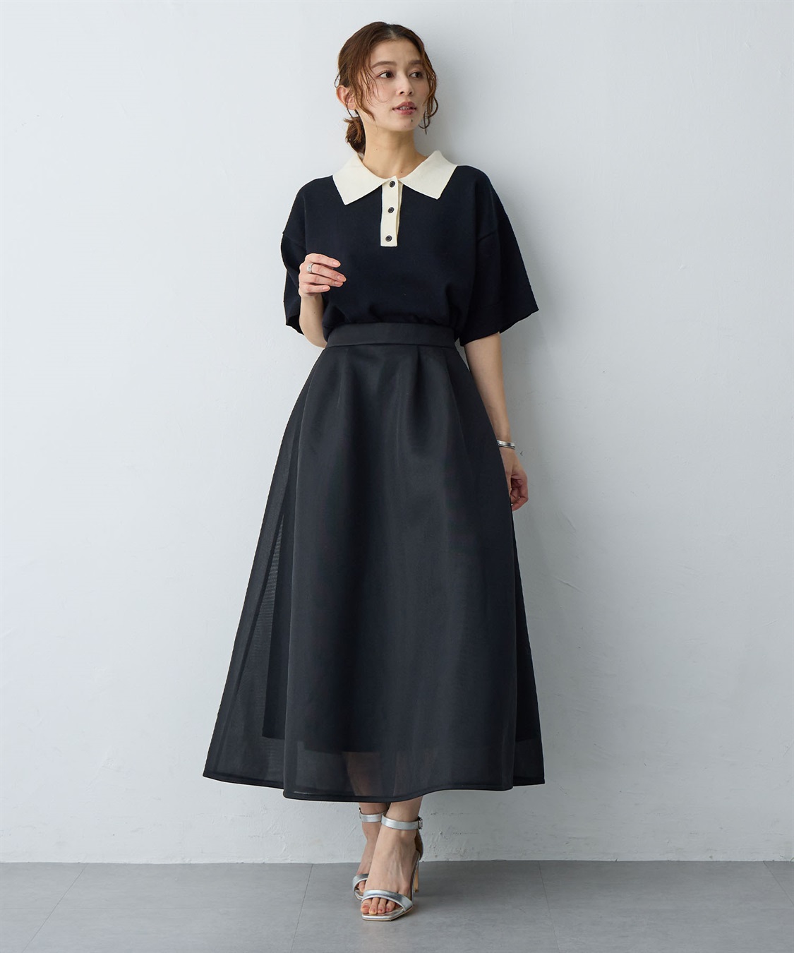 anyfee/大きいサイズ】ポロニットプルオーバー anyfee｜クロスプラス