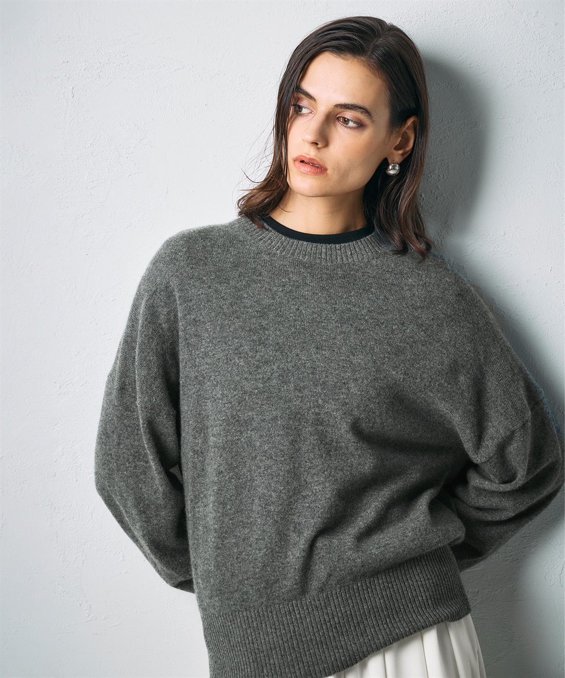 CASHMERE100%】カシミヤクルーネックニット N.O.R.C｜クロスプラス公式