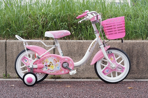 キュートな子供自転車！ディズニープリンセス14インチ！ - 京都の中古