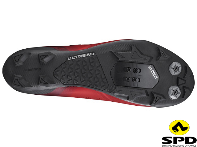 シマノ XC7（SH-XC702）レッド SPD MTBシューズ【ワイド】 | SHIMANO |