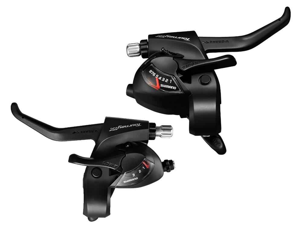 シマノ TOURNY ST-TX800 ブラック シフト/ブレーキレバー 左右セット