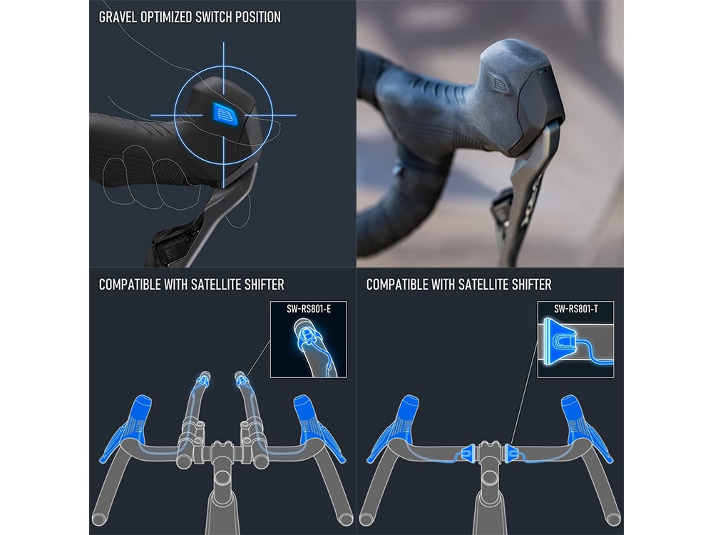シマノ GRX Di2 ST-RX825-L 油圧ブレーキ STIレバー 左レバーのみ（2S