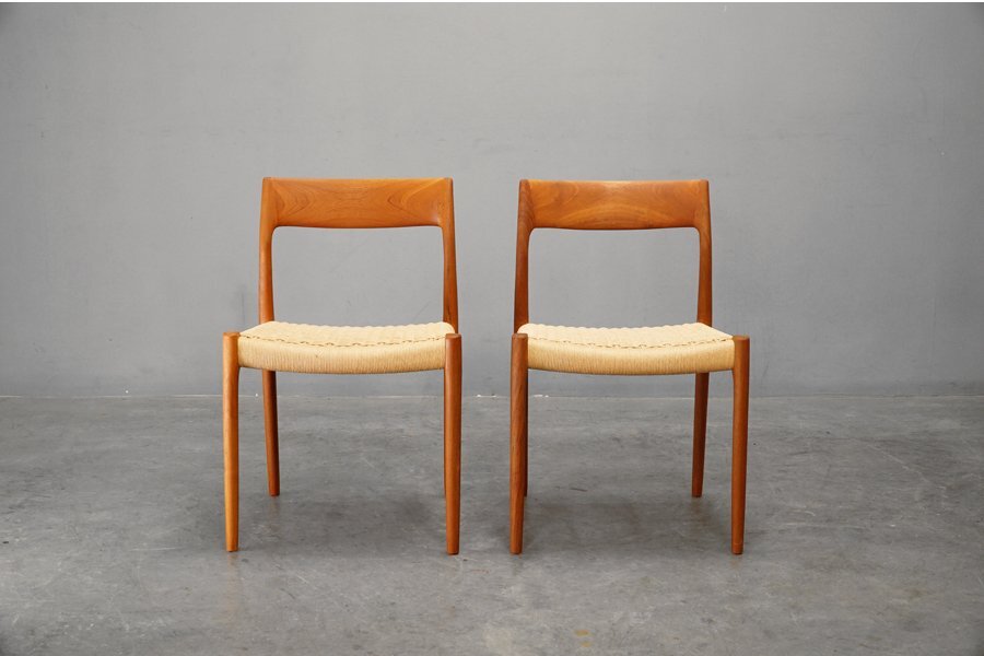 J.L.Moller(J.L.モラー) model 77 チーク材チェア ナチュラルペーパー