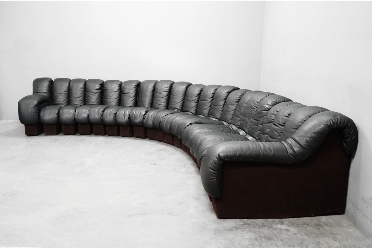 de sede(デセデ) DS-600 スネークソファ4連 IDC大塚家具 mobilia