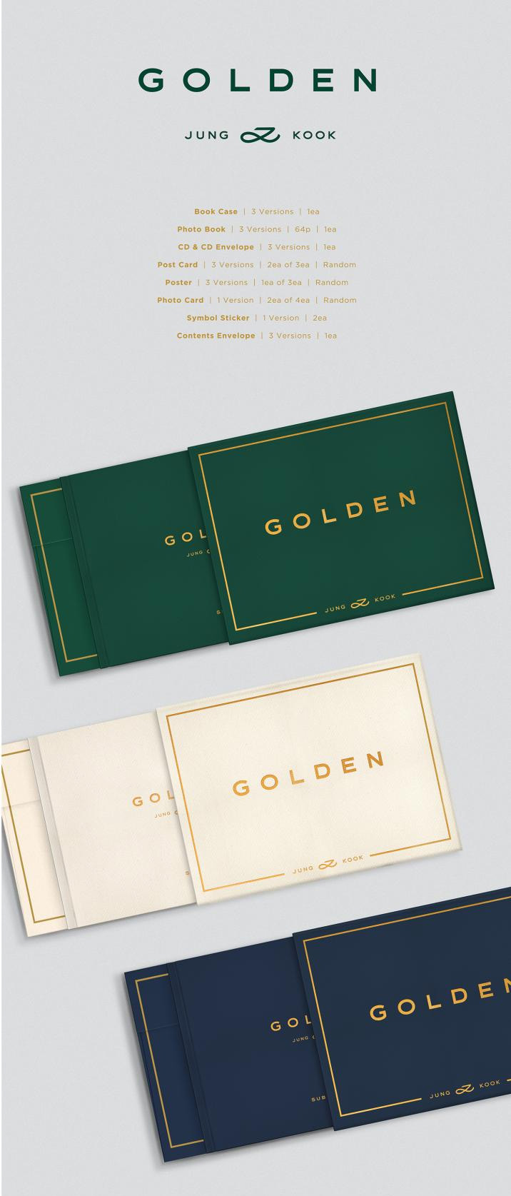 BTS Jung Kook 'GOLDEN' (Set + Weverse Albums ver.) + Weverse Gift
