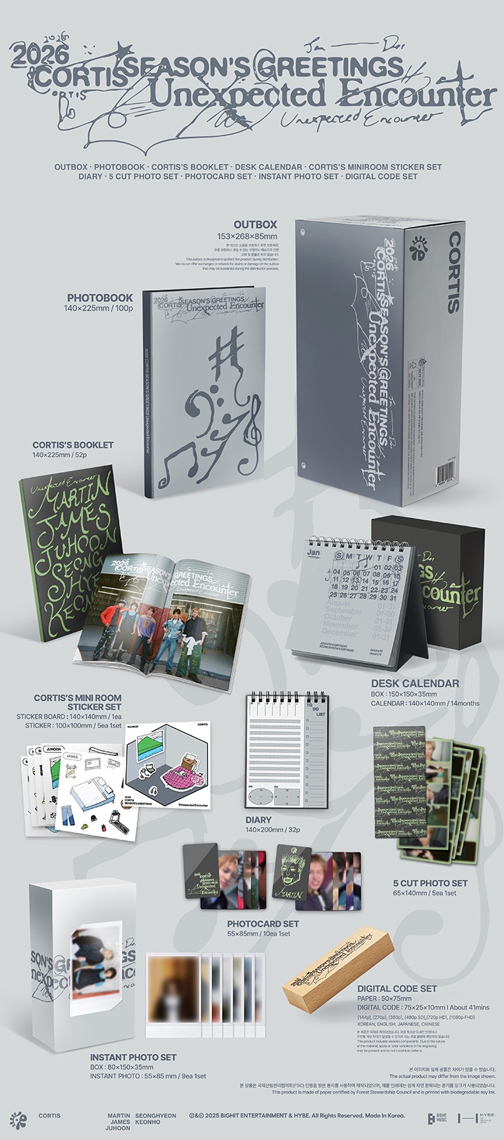 CORTIS 2026 SEASON'S GREETINGS + Weverse Special Gift (1 set of 5