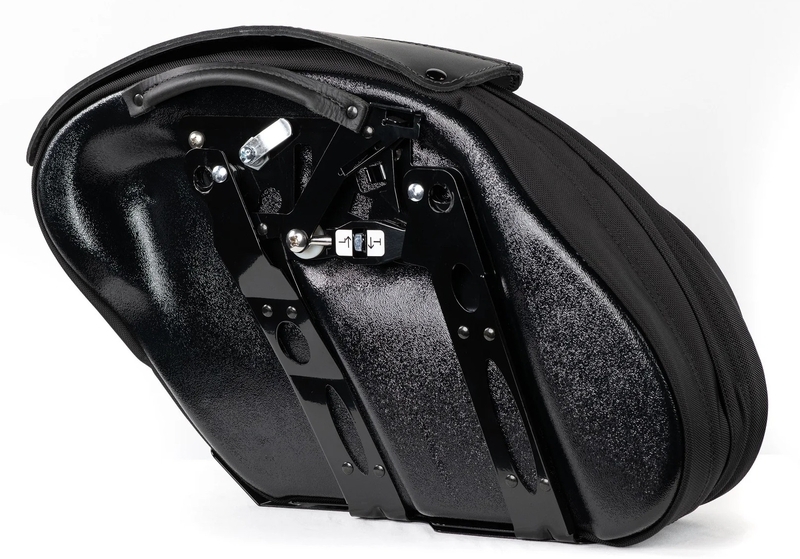 レトロシリーズV3 サドルバッグ レザー ダブル - LEATHER PROS