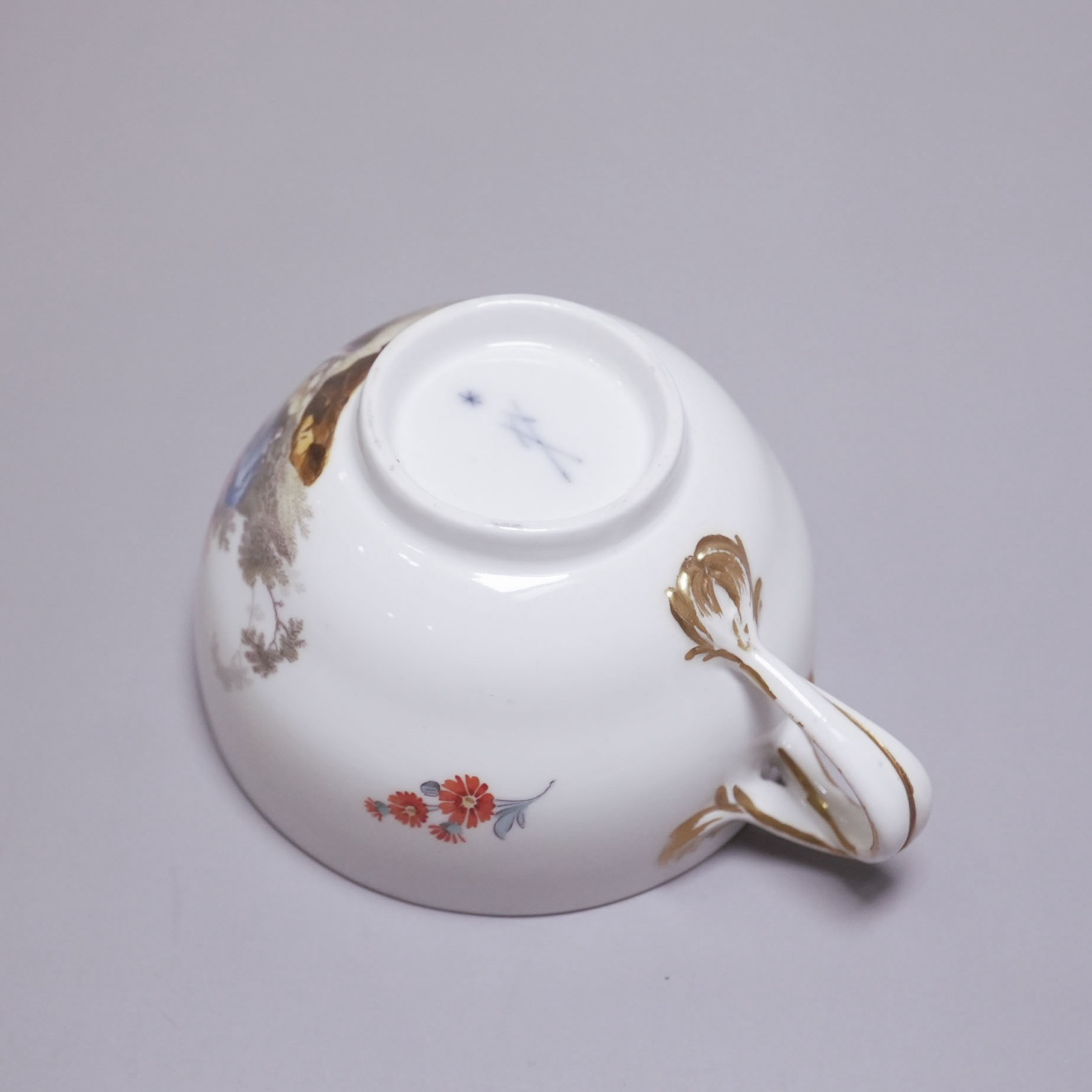 ドイツ 1880年代 磁器 MEISSEN マイセン 人物紋カップ＆ソーサー